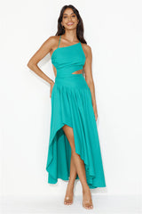 Frolicking Fields Midi Dress Green