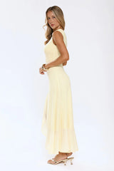 Darling At Dusk Long Sleeve Maxi Dress Yellow