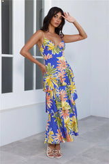 Spring Joy Midi Dress Blue