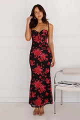 Best Wishes For You Mesh Maxi Dress Black