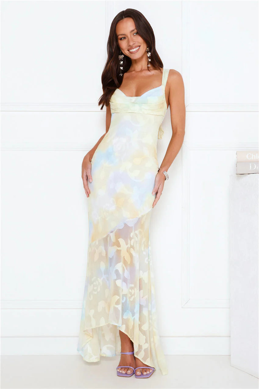 Lush Style Maxi Dress Yellow