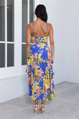 Spring Joy Midi Dress Blue
