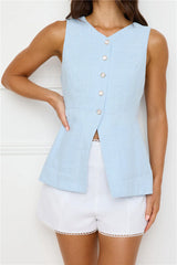 Refined Simplicity Top Blue