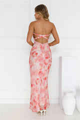 Queen Of You Strapless Maxi Dress Pink