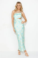 Main Muse Satin Maxi Dress Green