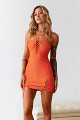 Calabasas Mini Bodycon Dress Tangerine