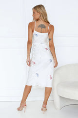 SNDYS Rosa Midi Dress White