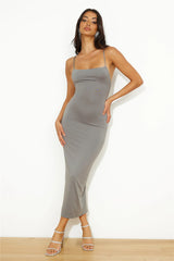 Twist For Me Maxi Dress Charcoal