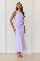 Dusk ‘Til Slay Mesh Maxi Dress Lilac