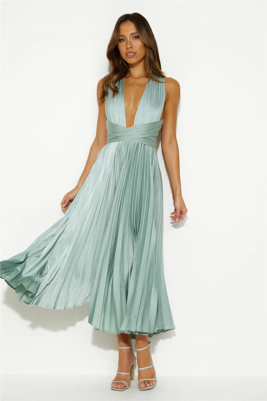 Prime Asset Midi Dress Sage