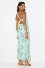 Lilly Grove One Shoulder Maxi Dress Green