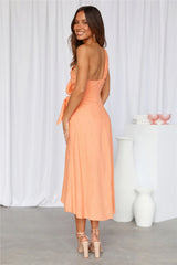 Holding On Midi Dress Orange