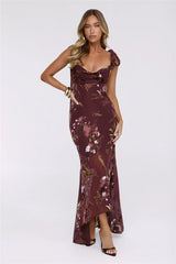 Closet Highlight Maxi Dress Burgundy