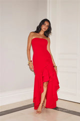 Extravagant Events Strapless Maxi Dress Red