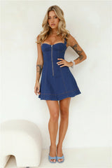 On Vacation Mode Mini Dress Denim