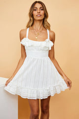 Hey Little Heartbreaker Dress White