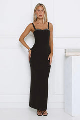 Champagne Society Maxi Dress Black