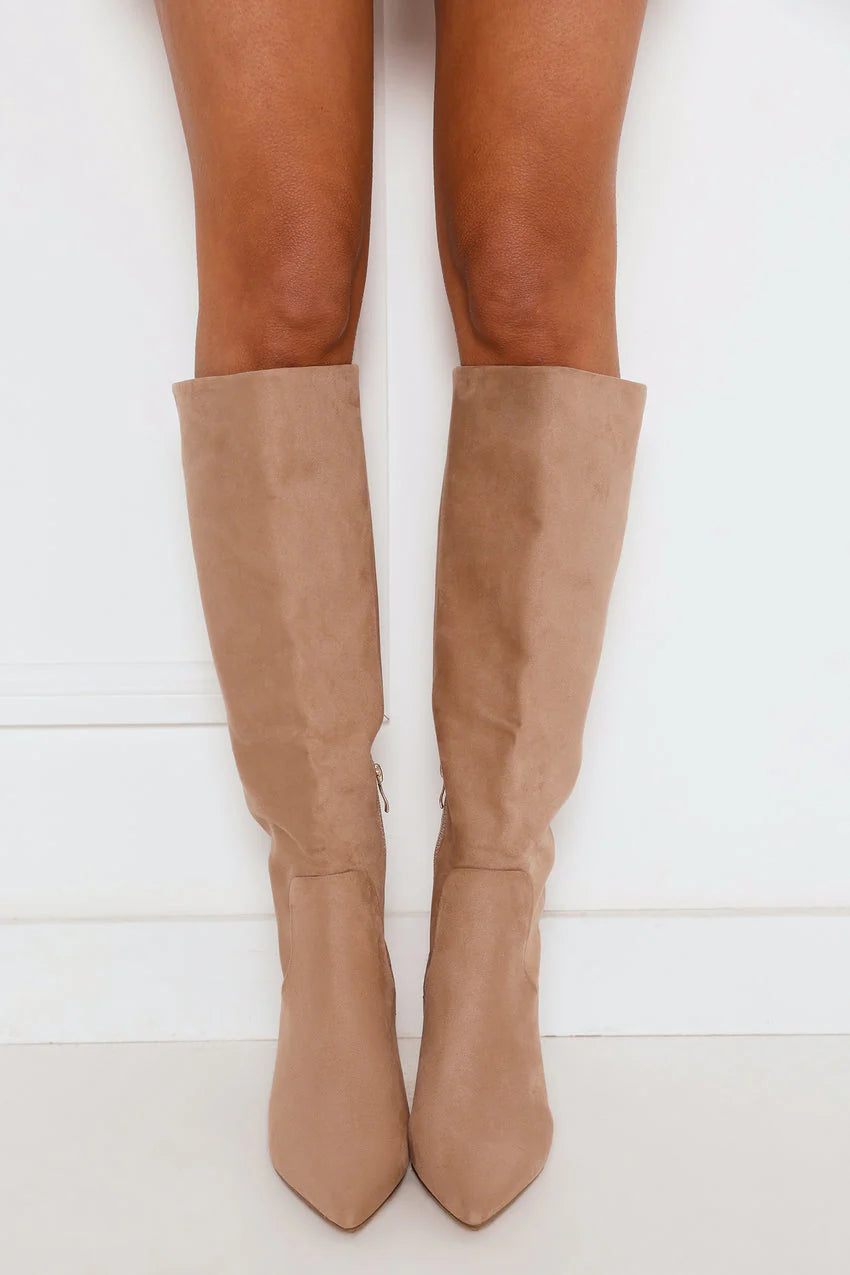 Huda Boots Porcini Suede
