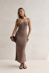 Martini Hour Midi Dress Chocolate