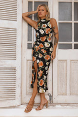 Love From Far Midi Dress Black