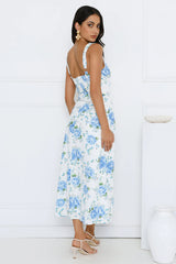 Luxe Dreamscape Midi Dress Blue