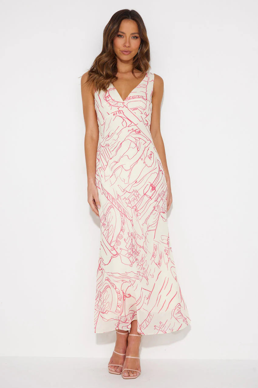 Dancing Pictures Maxi Dress White