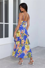 Spring Joy Midi Dress Blue