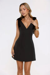 Understated Luxury Mini Dress Black