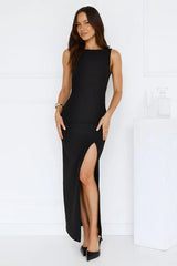 Starlit Grace Maxi Dress Black