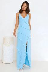 Boat Parties Maxi Dress Aqua