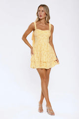 No Competition Mini Dress Yellow