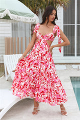 Classy Style Maxi Dress Red
