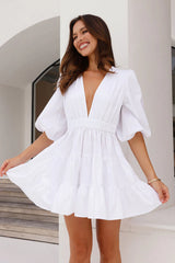 Sweetest Treat Mini Dress White